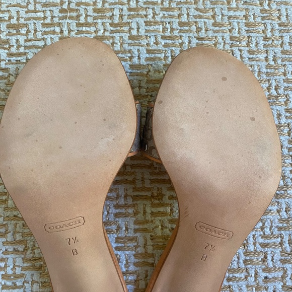 Coach Devon Leather Slide Heel  7.5 - Picture 10 of 11